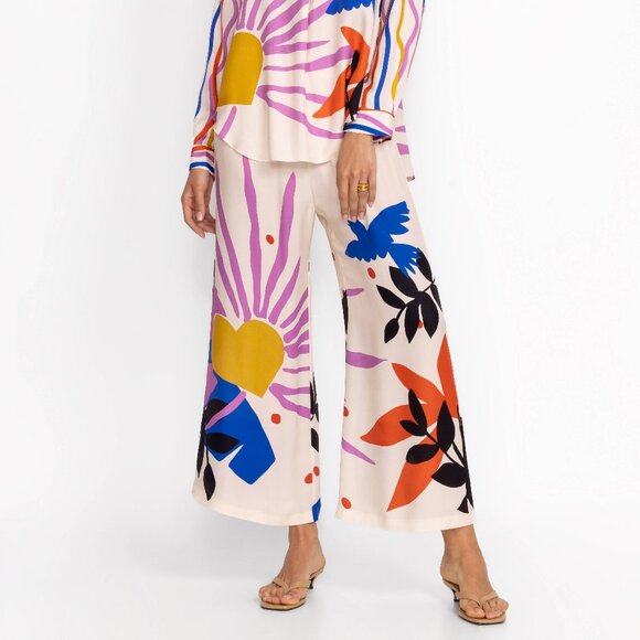 Johnny Was (Jade line) Yasmin Cropped Easy Pant - Picture 1 of 10